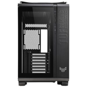 Asus tuf gaming gt502 chassis per pc gaming, mid atx, doppia camera, zone di raffreddamento indipendenti, pannelli laterali senza attrezzi, usb 3.2 gen2 type-c frontale, nero