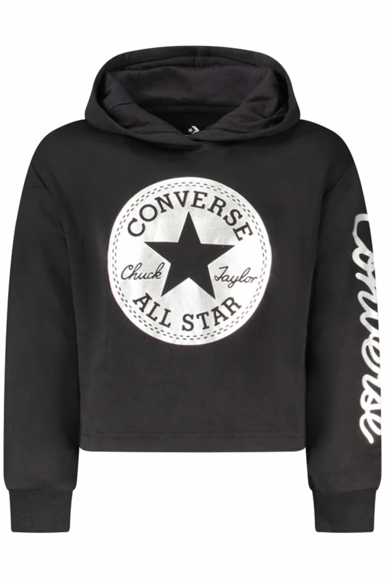 CONVERSE FELPA SENZA ZIP BAMBINA NERO