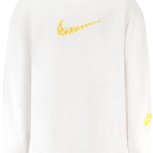 NIKE FELPA SENZA ZIP BAMBINA BIANCO