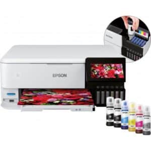 Epson stampante inkjet multifunzione ecotank et-8500 risoluzione 5760x1440 dpi a4 wi-fi bianca