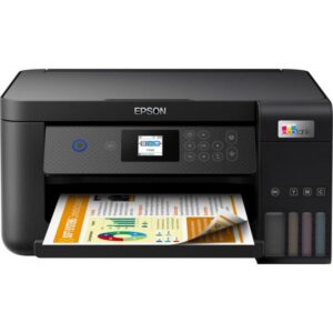 Epson ecotank et-2850 stampante multifunzione a4 (stampa, copia, scansione) usb, wi-fi, wi-fi direct, display lcd 3,7 cm, serbatoi flaconi alta capacita`, epson smart panel, fronte-retro, nero