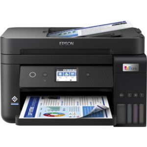 Epson ecotank et-4850 stampante a4 (stampa, copia, scansione, fax) usb, wi-fi direct, ethernet, display lcd 6,1 cm, adf, serbatoi flaconi alta capacita`, smart panel, fronte-retro, nero