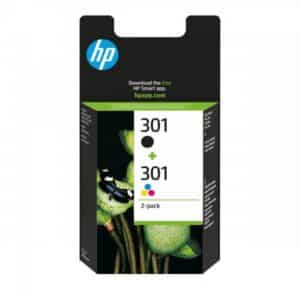 Hp 301 combo pack confezione da 2 cartucce originali d`inchiostro multicolore