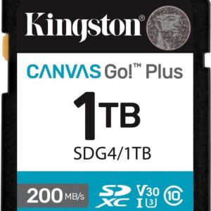 Kingston Canvas Go! Plus - Flash-Speicherkarte - 1 TB - Video Class V30 / UHS-I U3 / Class10 - SDXC UHS-I (SDG4/1TB)
