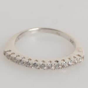 Sterling Silver 925 Band Pave CZ Crystal Eternity Ring