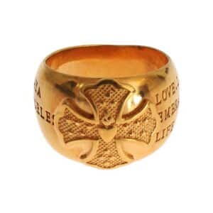 Gold Plated 925 Silver Womens Ring