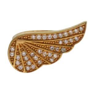 Womens Clear CZ Gold 925 Silver Authentic Ring