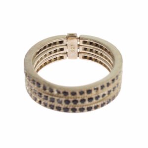 Black CZ 925 Sterling Silver Womens Ring