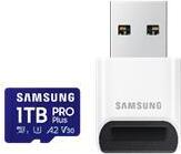 Samsung PRO Plus MB-MD1T0SB - Flash-Speicherkarte - 1TB - A2 / Video Class V30 / UHS-I U3 - microSDXC UHS-I - Blau (MB-MD1T0SB/WW)
