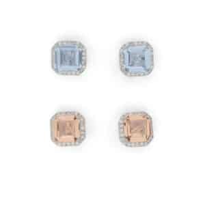 Blue Elastane Earrings