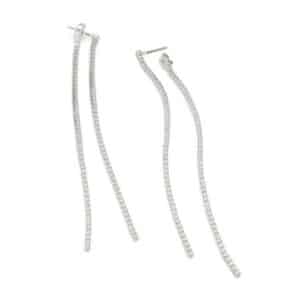 Silver Elastane Earrings