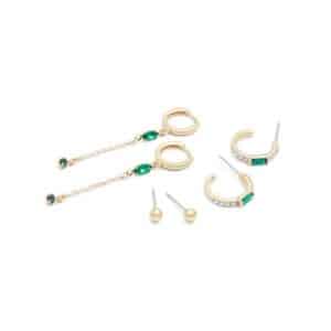 Green Elastane Earrings