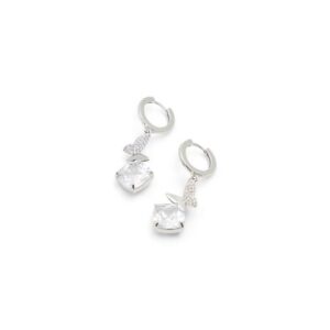 Silver Elastane Earrings