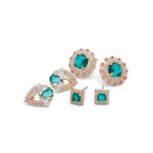Green Elastane Earrings