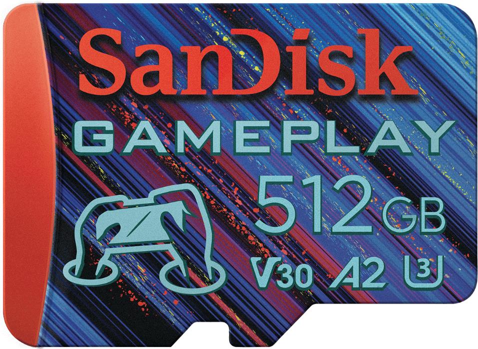 SanDisk GamePlay - Flash-Speicherkarte - 512GB - A2 / Video Class V30 / UHS-I U3 - microSDXC UHS-I (SDSQXAV-512G-GN6XN)