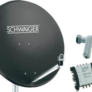 Schwaiger SAT-Anlage ohne Receiver Anthrazit Teilnehmer-Anzahl: 8 (SPI9961SET6)