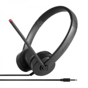 Lenovo Stereo Analog Cuffia Padiglione auricolare Connettore 3.5 mm Nero