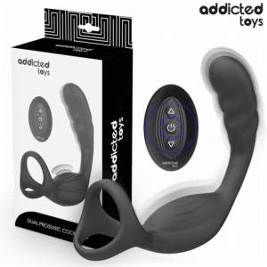 ADDICTED TOYS - ANILLO DOBLE VIBRADOR PROSTÃTICO CONTROL REMOTO