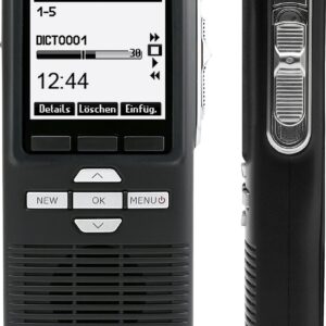 Grundig Digta 7 Stand-Alone Kit - Diktiersystem (ohne PC-Anbindung) - Interner Speicher & Flash-Karte Schwarz (KDC7020I31)
