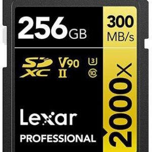 Lexar Professional GOLD Series - Flash-Speicherkarte - 256GB - Video Class V90 / UHS-II U3 / Class10 - 2000x - SDXC UHS-II (LSD2000256G-BNNNG)