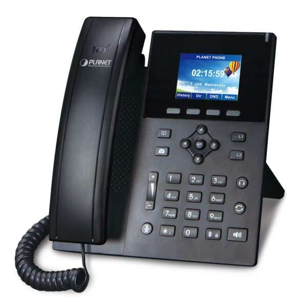 PLANET High Definition Color POE telefono IP Nero 6 linee LCD (High Definition Color POE - Gigabit IP Phone High - Definition Color POE, Black, Wired handset, 6 lines, 1000 entries, LCD, 7.11 cm - Wa